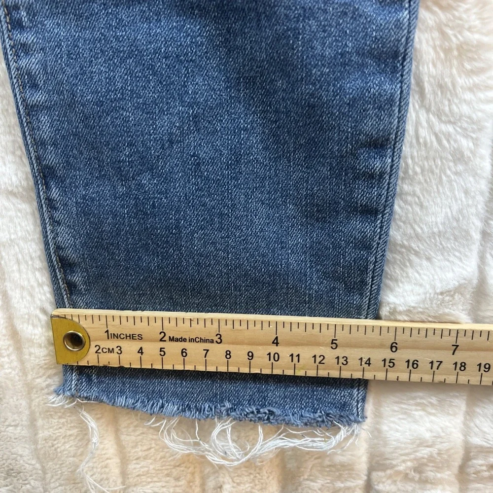 Joes Jeans Womens 30 Blue Skinny Ankle‎ Faded Frayed Denim Medium Wash